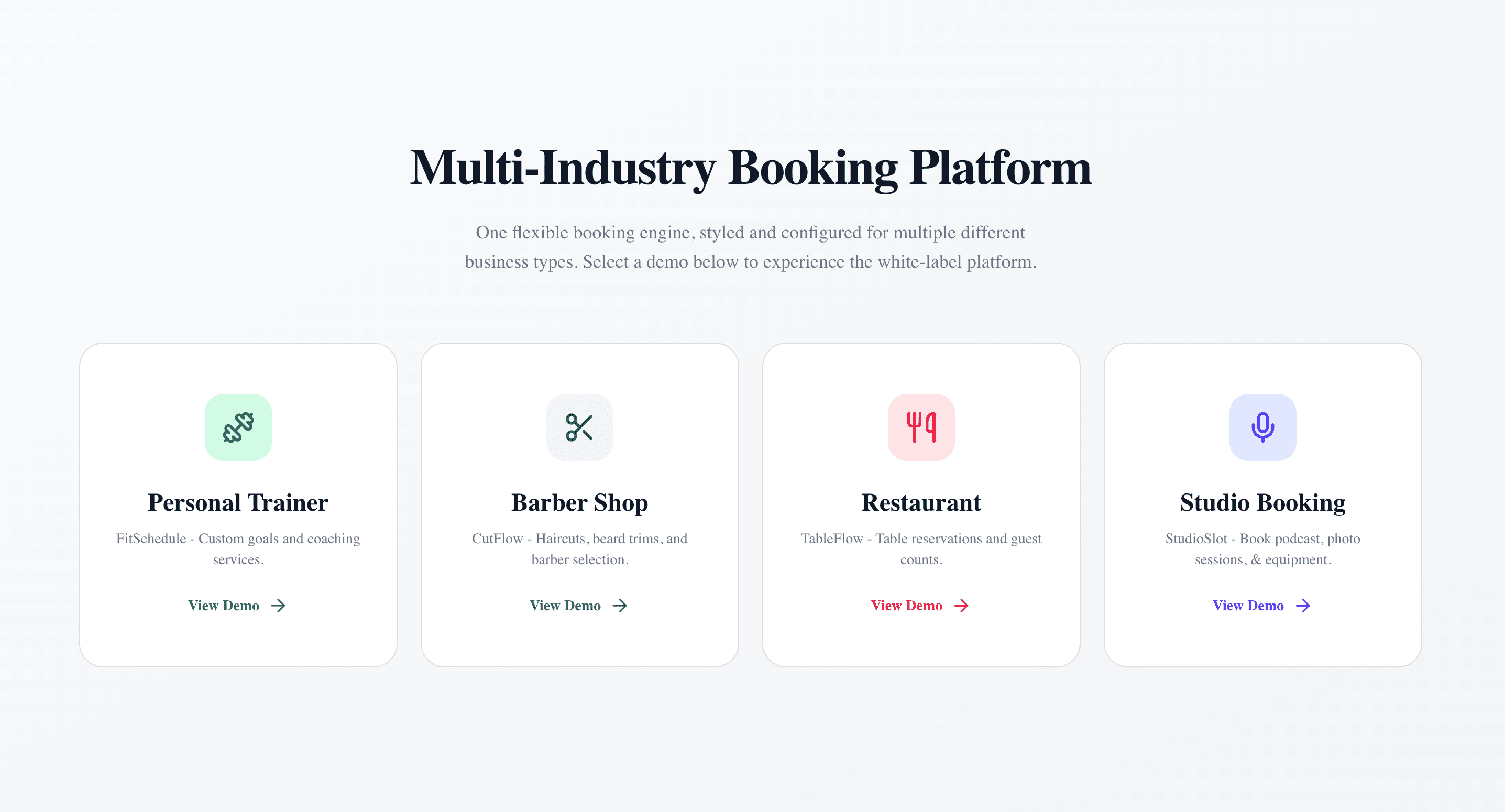 Booking Platform Demo